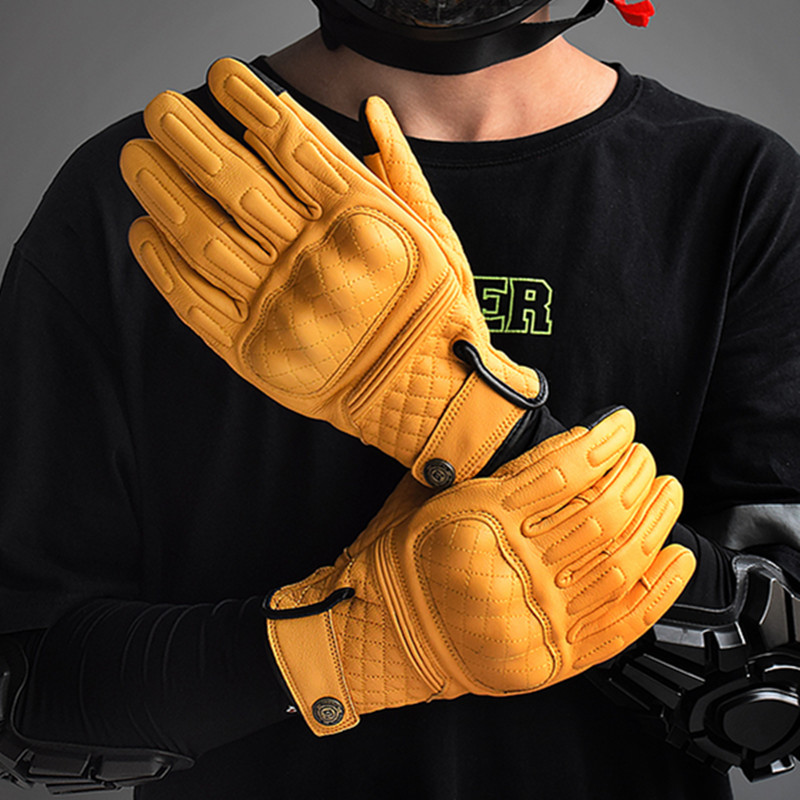 Men'S Fashion Gloves - Sarung Tangan Sepeda Motor Kulit Retro