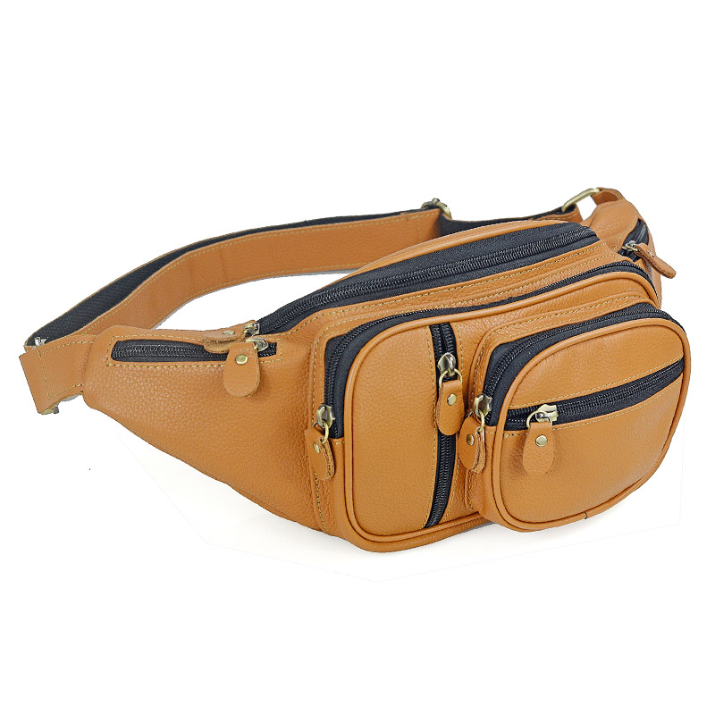 Men'S Fashion Box - Tas pinggang kulit asli pria, tas