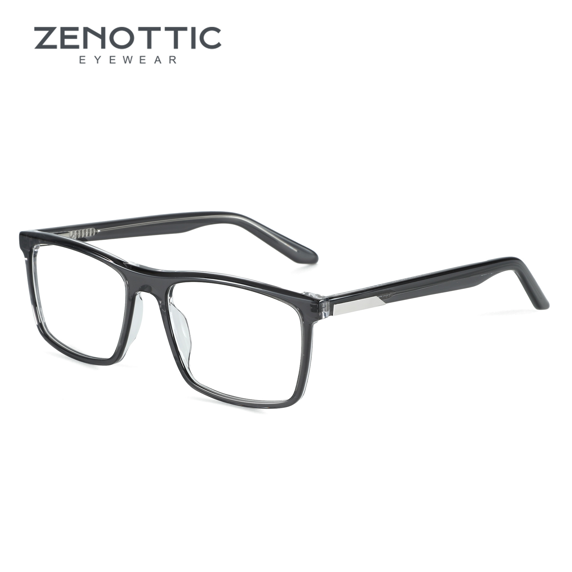 Men'S Fashion Non Prescription Glasses - ZENOTTIC kacamata optik asetat tren mode