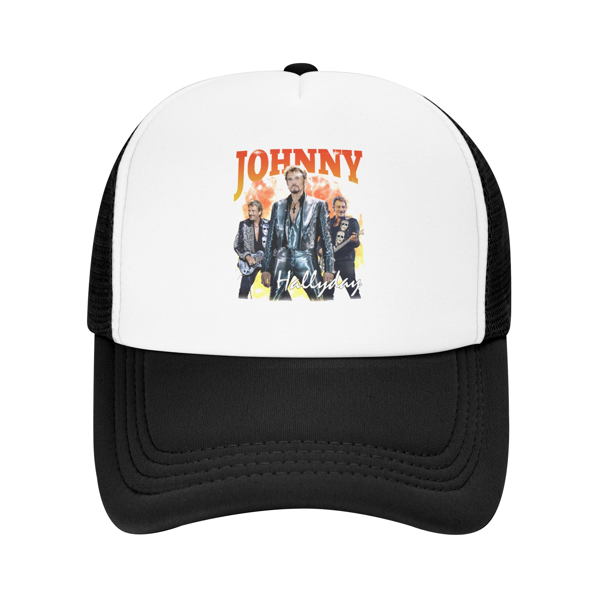 Trucker Hat Cap - Topi Bisbol Johnny Hallyday Topi Trucker