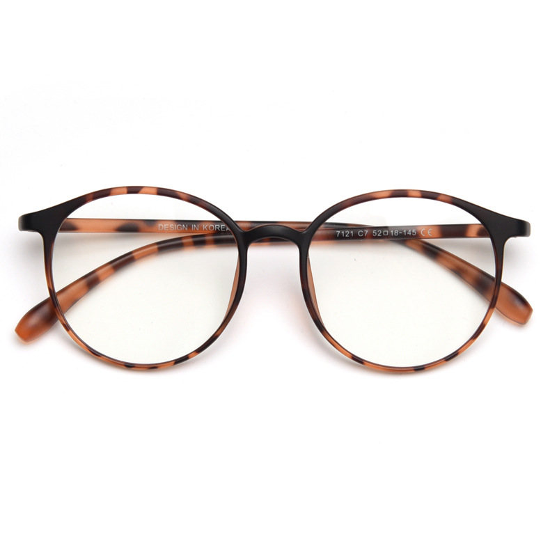 Men'S Fashion Non Prescription Glasses - Kacamata Bingkai Bulat Retro Ultra Ringan,