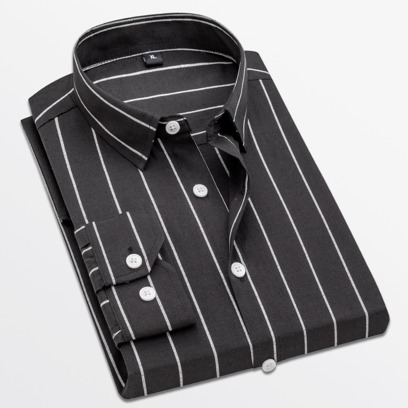 Dress Shirt Non-Iron - Kemeja Pria Bergaris Lengan Panjang Kemeja