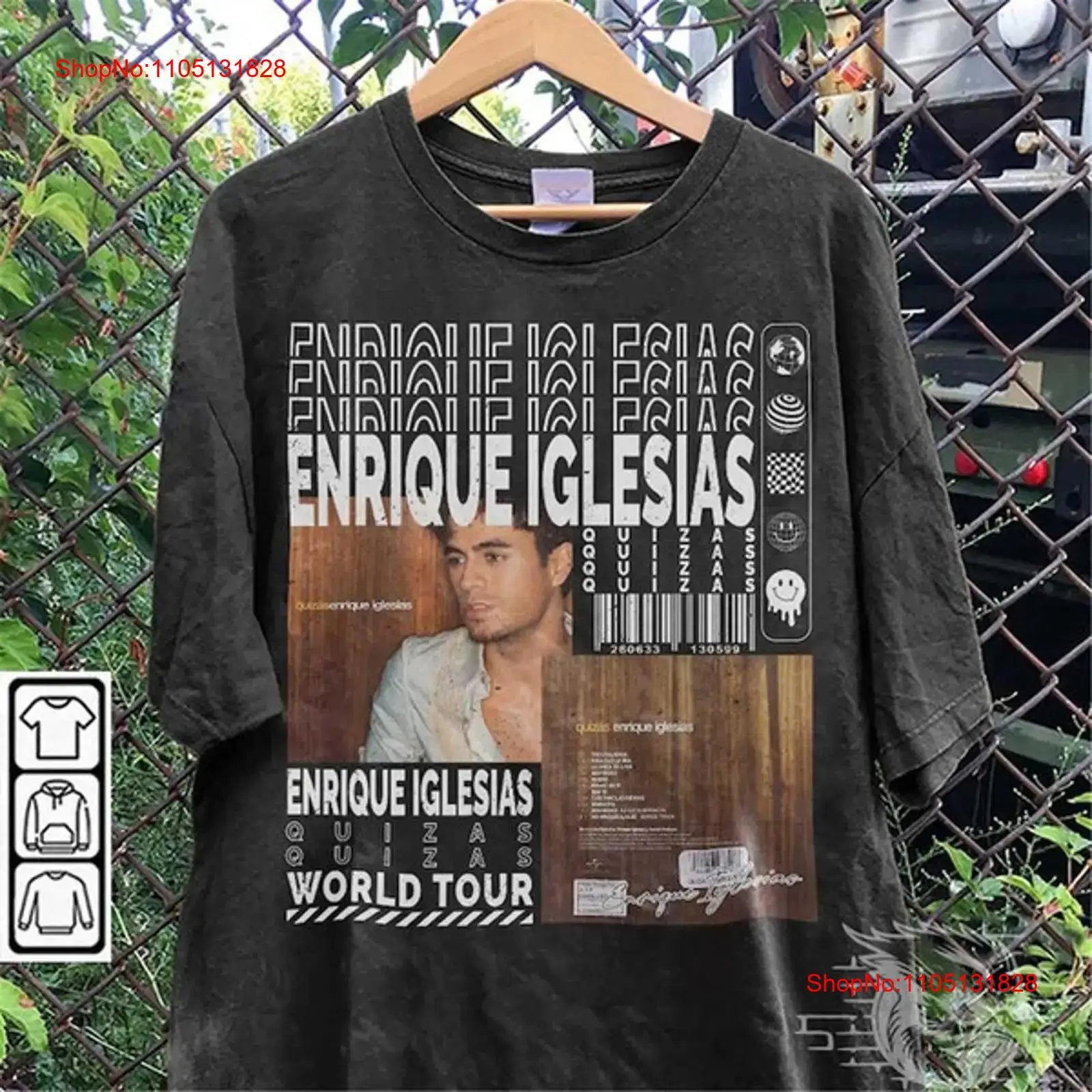 Men'S Fashion Quiz - Kaos Musik Enrique Iglesias Y2K 90s