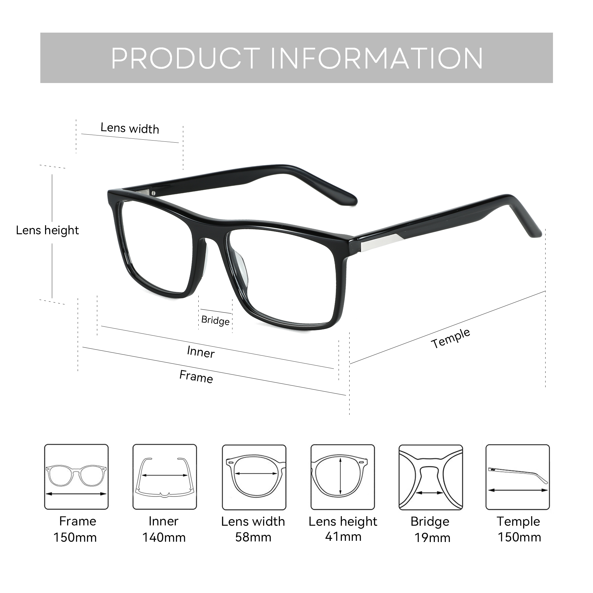 ZENOTTIC kacamata optik asetat - Men'S Fashion Non Prescription Glasses ulasan dan harga