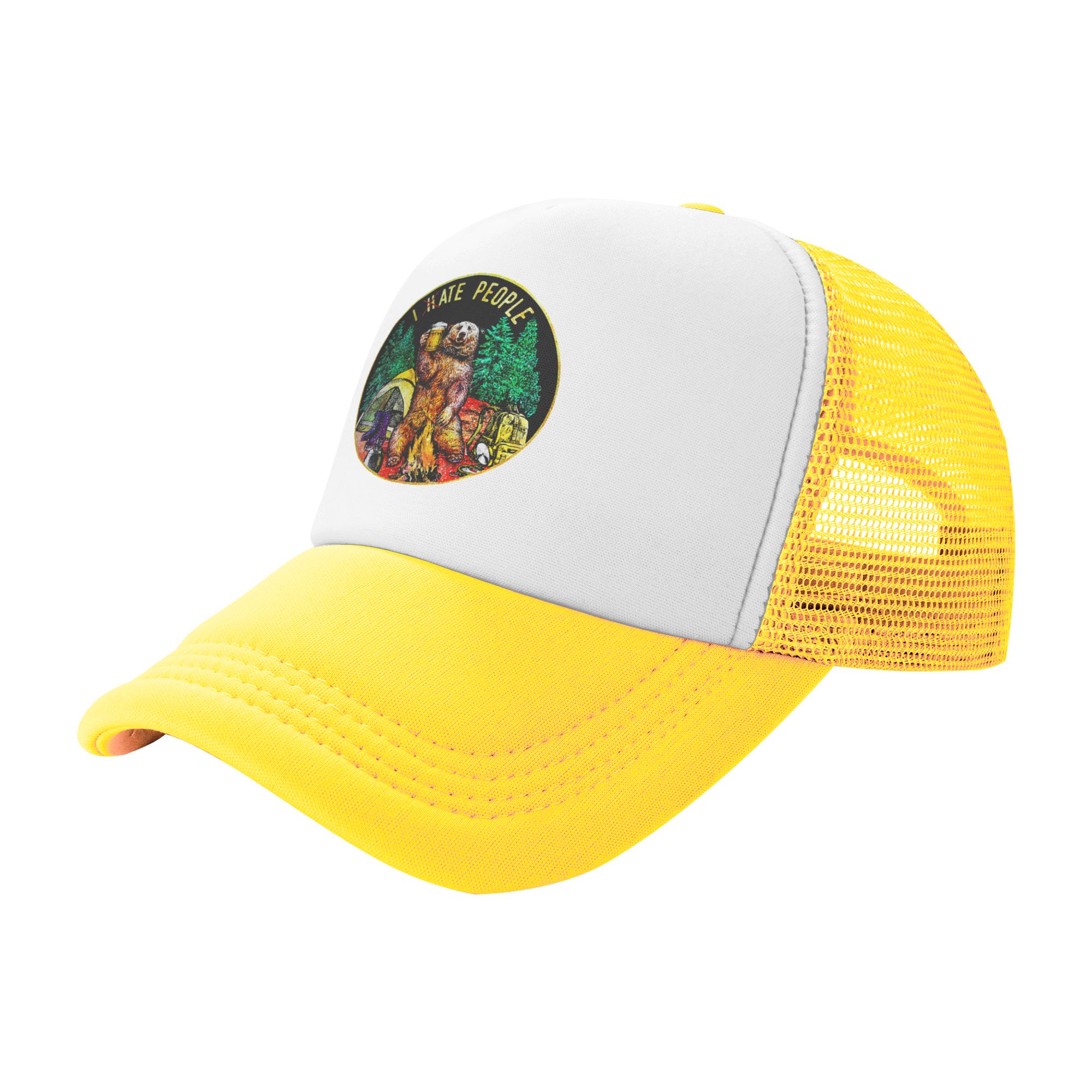 Topi Bisbol I Hate People Bear - Trucker Hat Cap ulasan dan harga