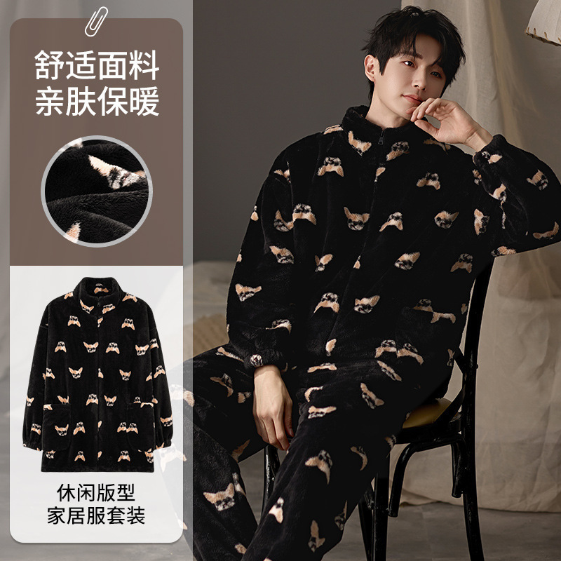 Pakaian tidur flanel pria rits - Mens Fashion Young ulasan dan harga