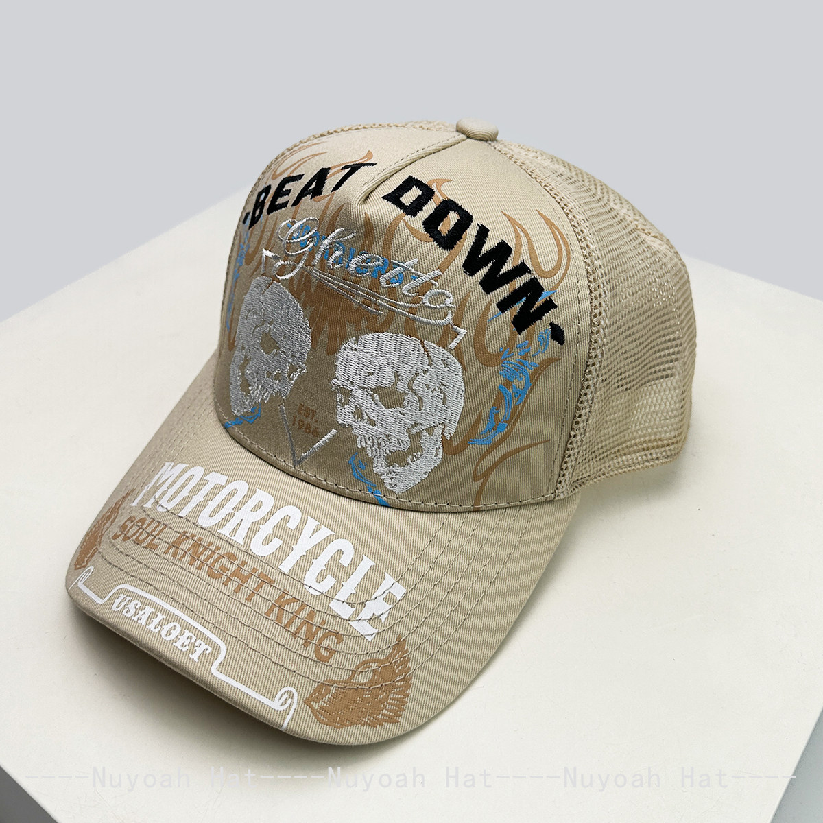 Topi Trucker Bordir Tengkorak  - Trucker Hat Cap ulasan dan harga