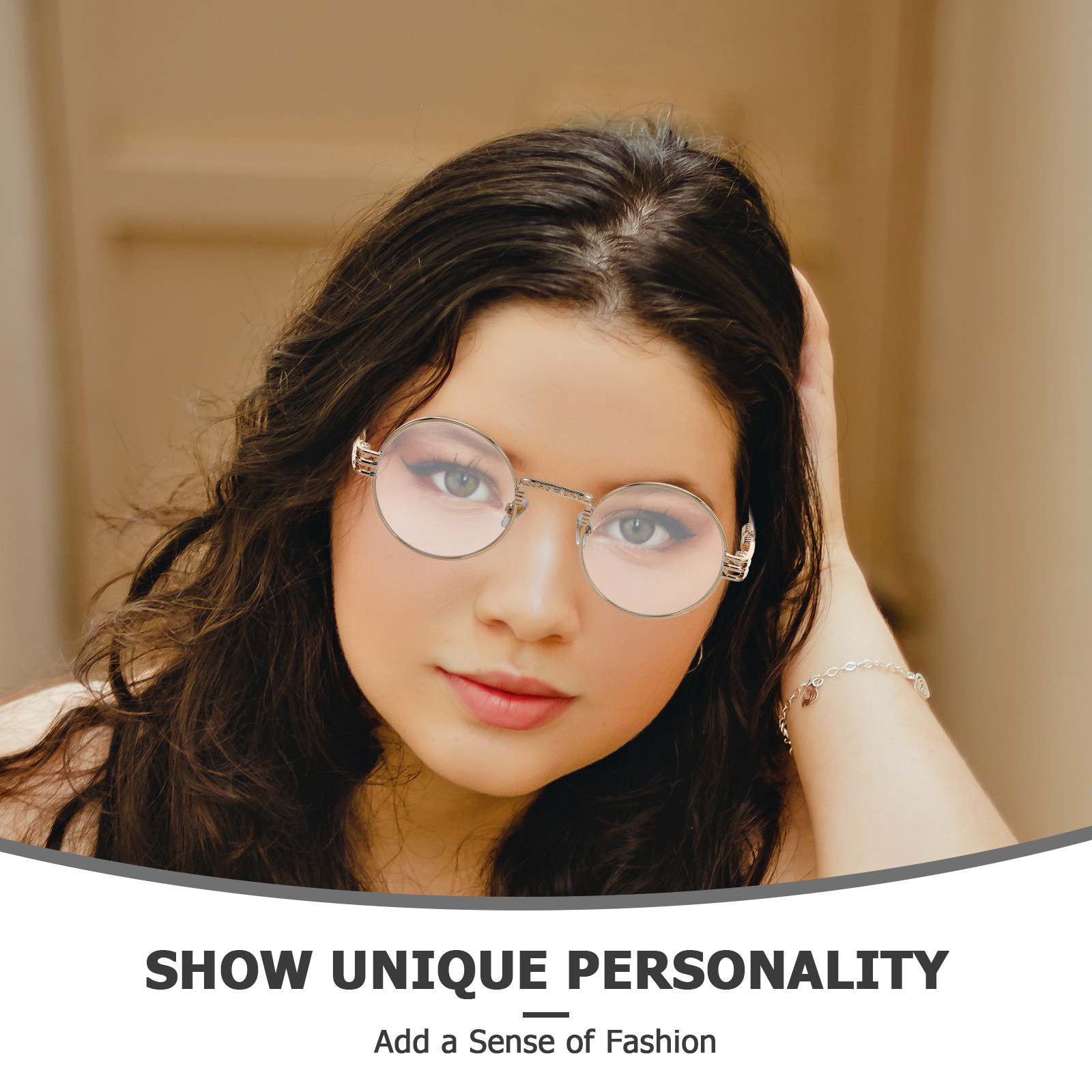 Kacamata Steampunk Bulat Vinta - Men'S Fashion Non Prescription Glasses ulasan dan harga