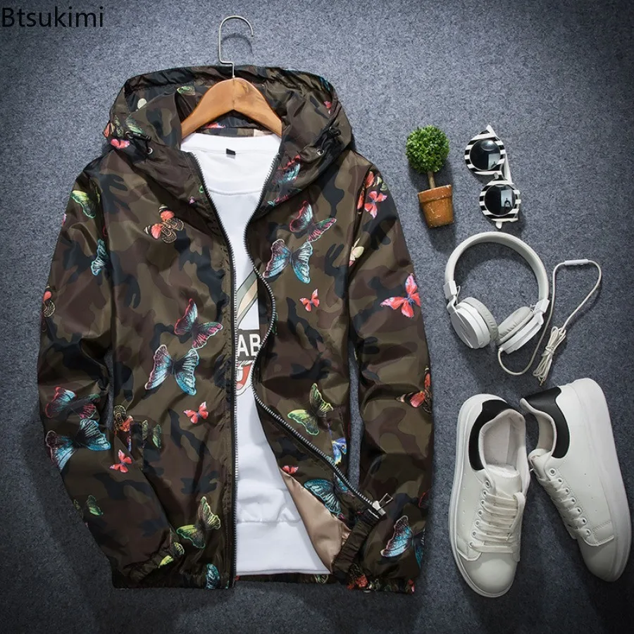 Jaket Hoodie Kamuflase Pria Mu - Mens Fashion Young ulasan dan harga