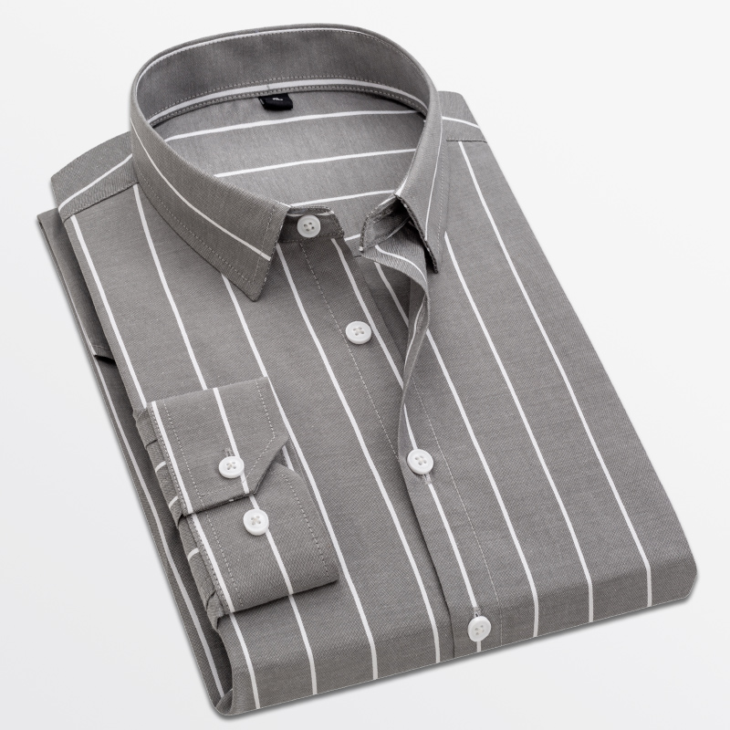 Kemeja Pria Bergaris Lengan Pa - Dress Shirt Non-Iron ulasan dan harga