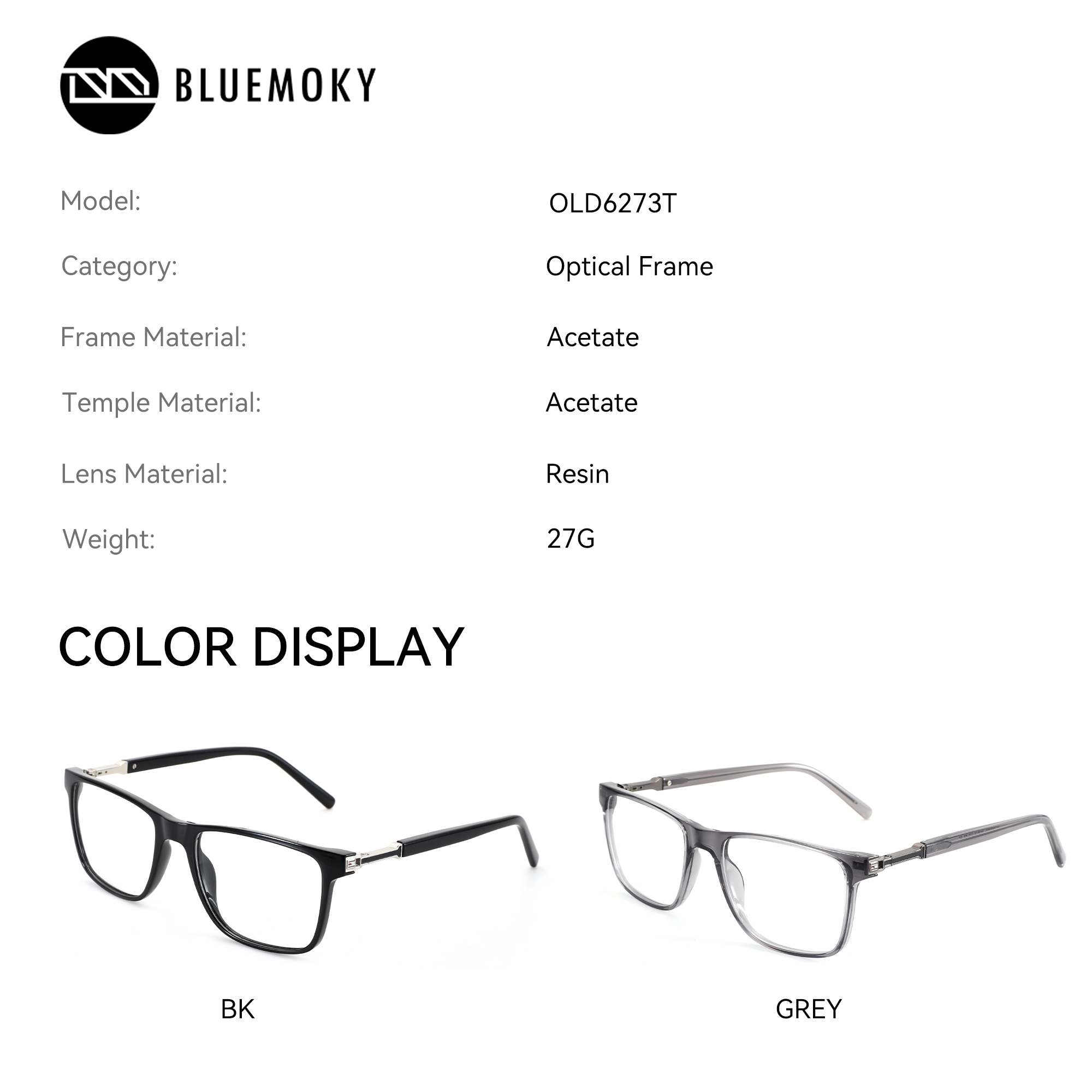BLUEMOKY Fashion Acetate Mens  - Men'S Fashion Non Prescription Glasses ulasan dan harga
